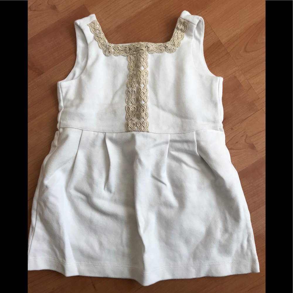 Janie and Jack dress with golden lace